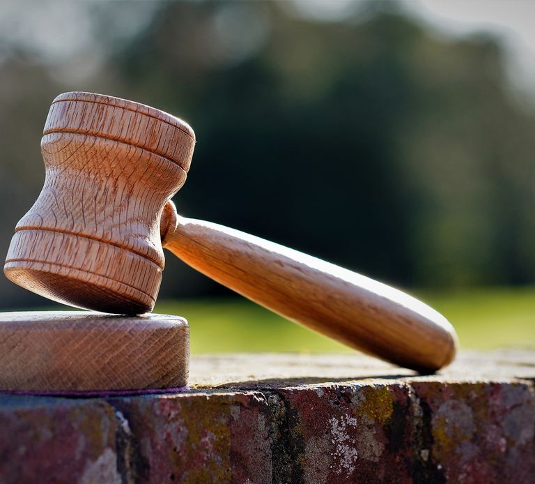 Oak gavel and block belonging to Toastmaster Terry